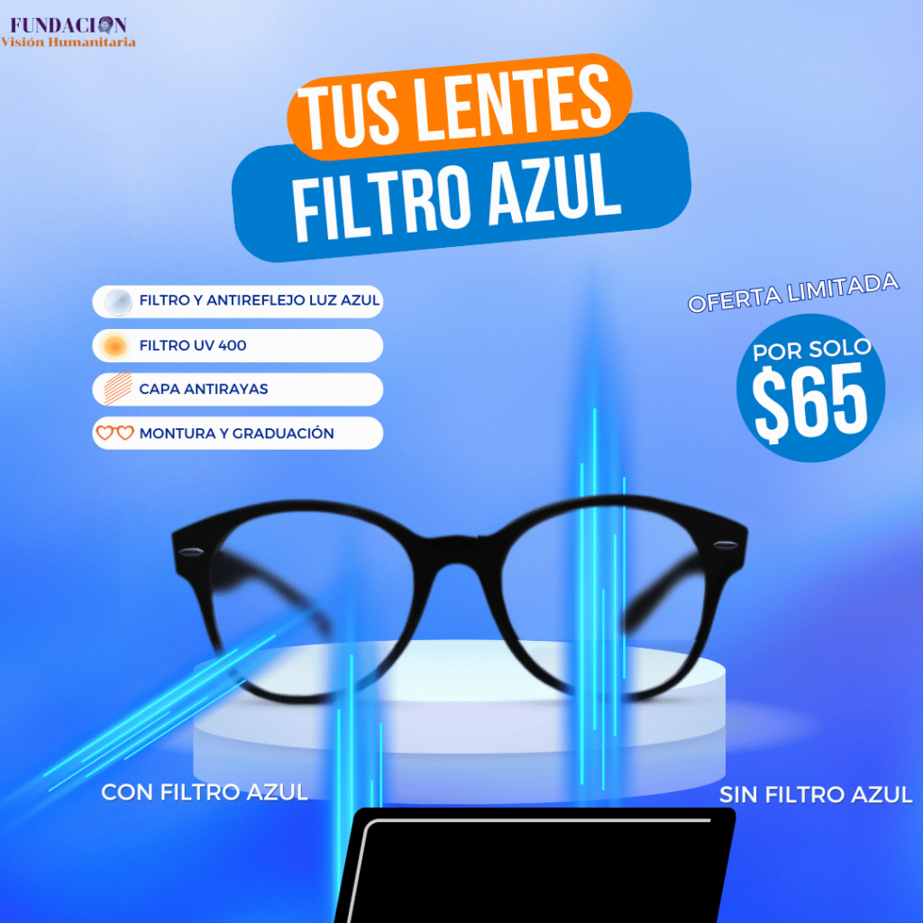Promoción lentes filtro azul económicos en Quito