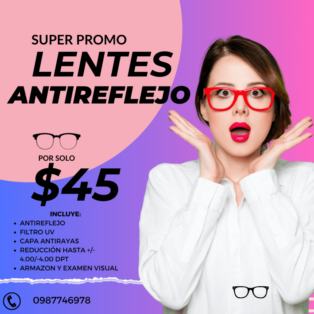 promoción lentes antireflejo